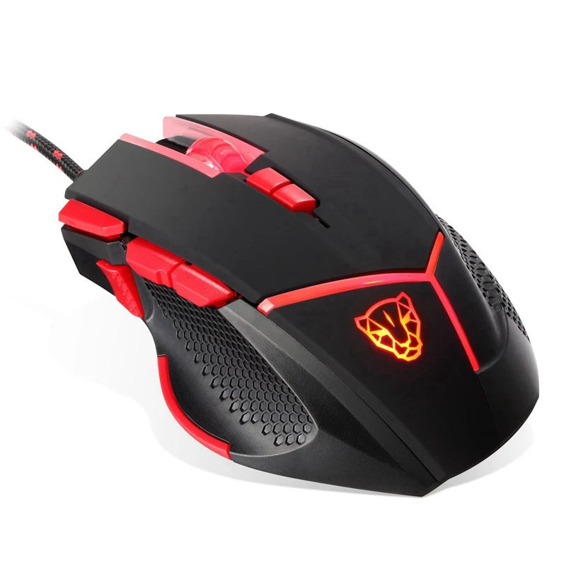 Motospeed V18 Gaming Wired Mouse Supporting 4000Dpi 8-Grade Dpi High Precision Optical 9 Keys Led Breathing Lamp For Lapto