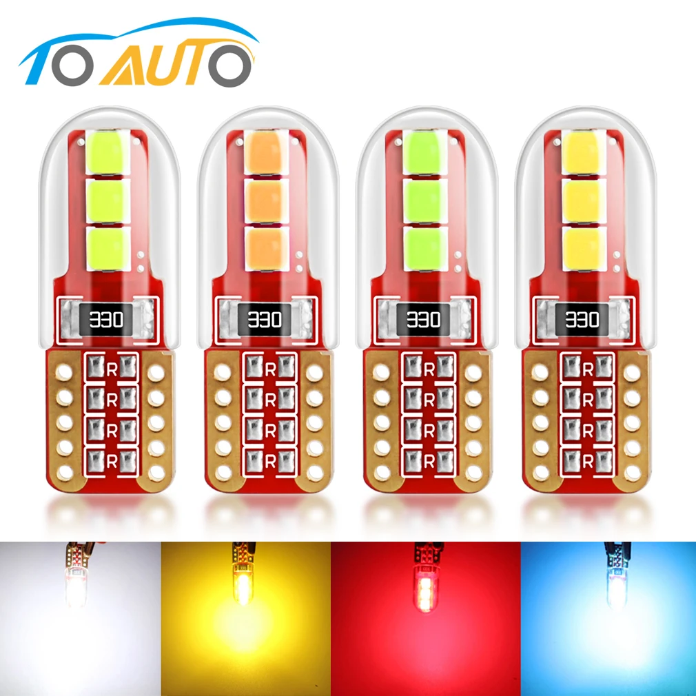 2 шт. T10 W5W 194 168 Светодиодный лампочки Canbus Error Free Авто Подсветка приборной панели