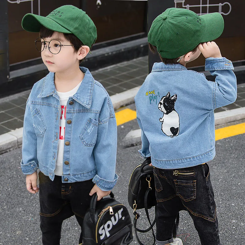 

Jeans Coat Childrenswear New Style 2019 Korean-style Children Girls Autumn Coat BOY'S Wearable