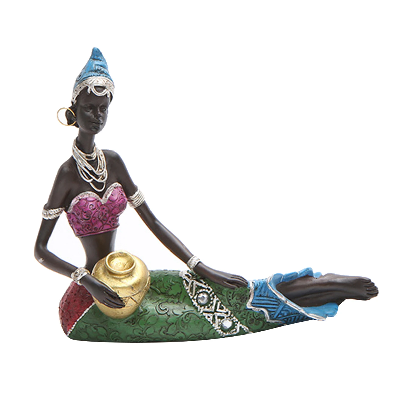 Buy Beautiful African Tribal Women Figures Bookshelf Resin Statue