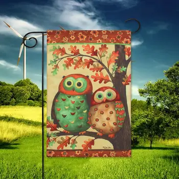 

New 70x100cm Large Garden Flag Owl in Branch Yard Hanging Banner Display Home House Fashion Party Indoor Outdoor Decoration