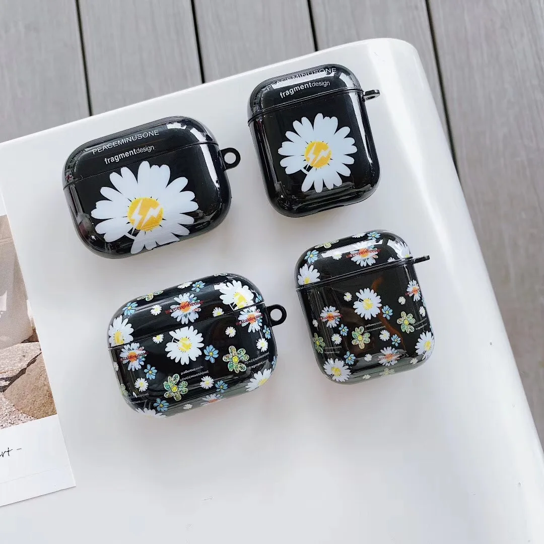Роскошный бренд G dragon peaceminusone x фрагмент чехол с маргаритками для Airpods 1 2 3 pro Беспроводная bluetooth гарнитура чехол для наушников