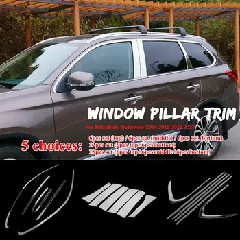 

New Car Window Pillar Trim Cover Stainless Steel Chrome Decoration for Mitsubishi Outlander 2014 2015 2016 2017 2018 Car Styling