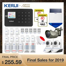 Kerui G18 GSM сигнализация Android IOS приложение сенсорная клавиатура Умный дом Охранная сигнализация Умный дом Wifi камера Вспышка Сирена