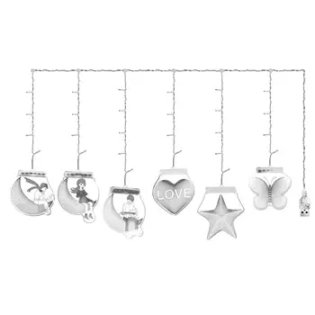 

Warm USB LED String Light Creative Hanging Creative Night of Wall Lamp Cable Hanging Window Romantic Cozy Gift for Girl