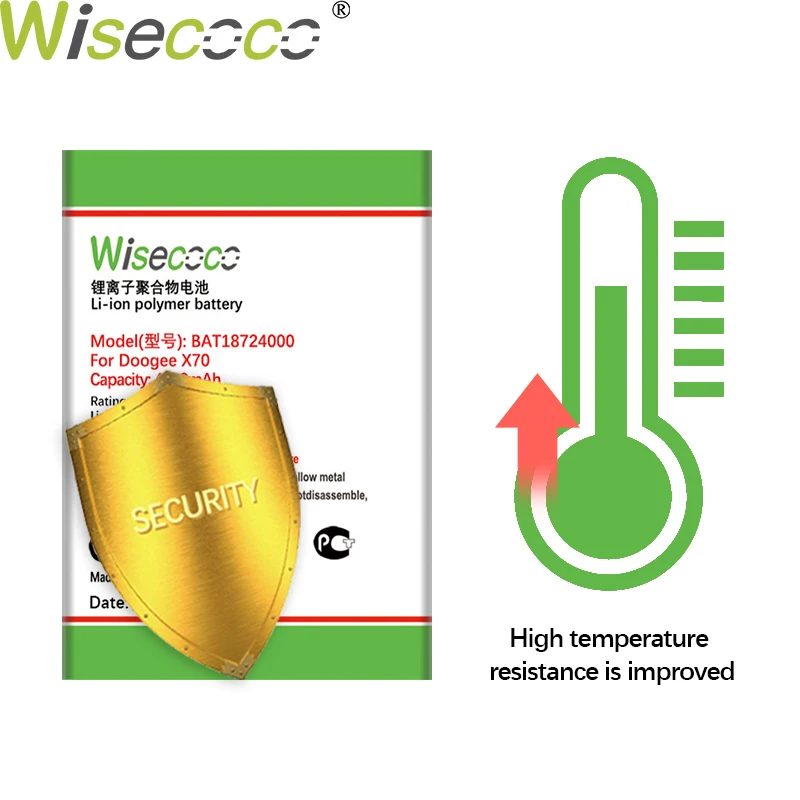 Батарея WISECOCO 4900mAh BAT18724000 Для DOOGEE X70 мобильный телефон в наличии