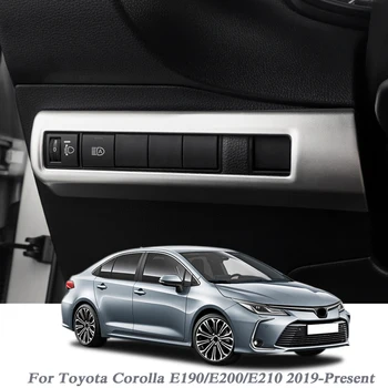 

Car Styling For Toyota Corolla E190 E200 E210 2019-Present Headlight Switch Frame Sequins Sticker Interior Left Centrol Frame