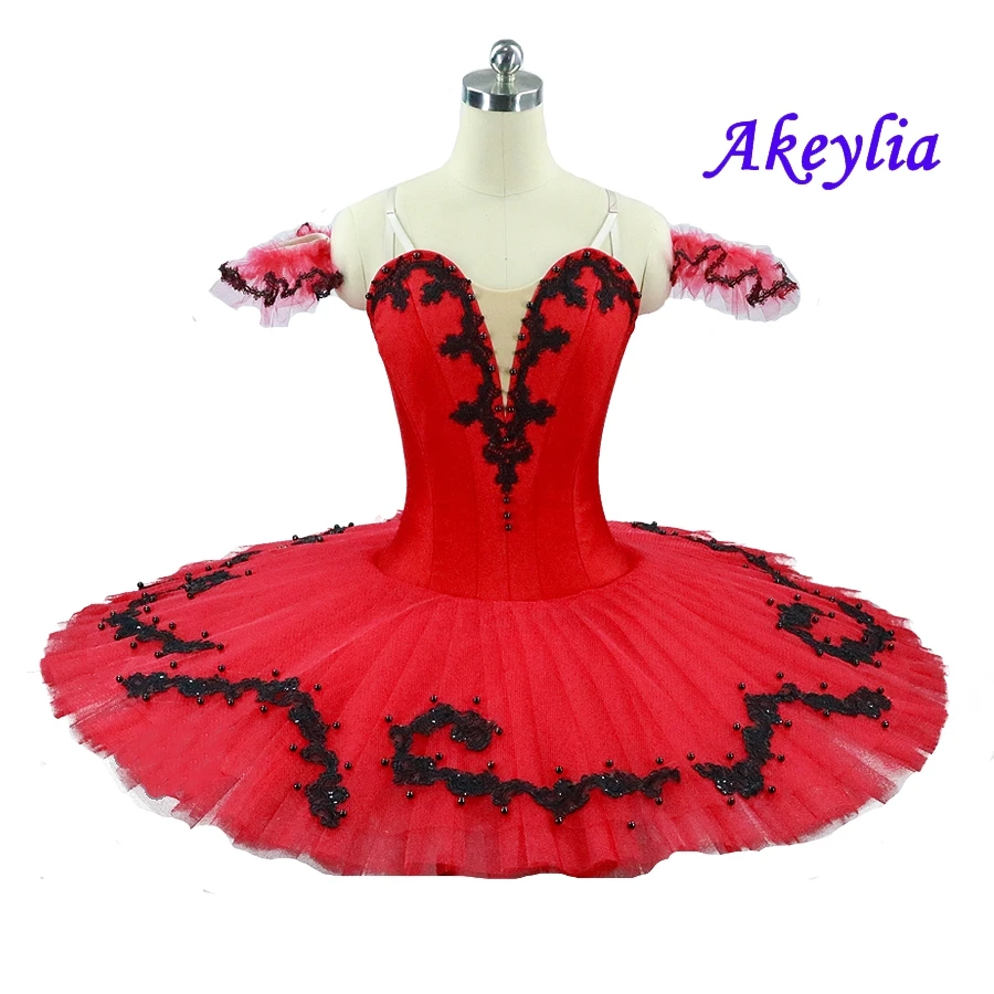 Red ballet tutu Don Quixote girls professional tutu ballet pancake red black Classical ballet tutu for performance competition