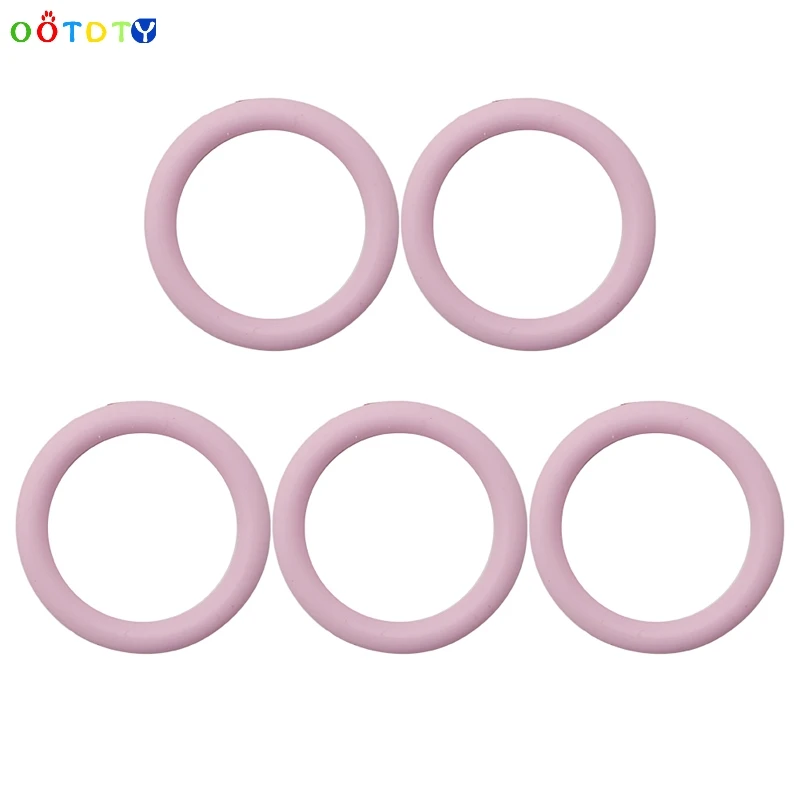 pink 5 шт уплотнительные кольца Силиконовые Детские пустышки соска, зажимы для цепи адаптер держатель для MAM - Цвет: pink