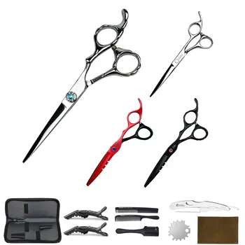 

6'' 17cm JP 440C Professional Human Hair Scissors Hairdressing Cutting Shears + Thinning Scissors stainless steel
