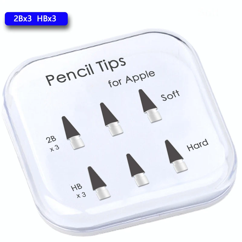 Peilinc Pencil Tips for Apple Pencil 1st / 2nd Logitech Crayon, 2B