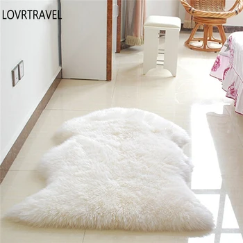 

60x90 cm Hot Hairy Carpet tapis Chair Cover Cushion carpet for the Living Room rug Simple Soft Skin Faux Washable Bedroom Rugs