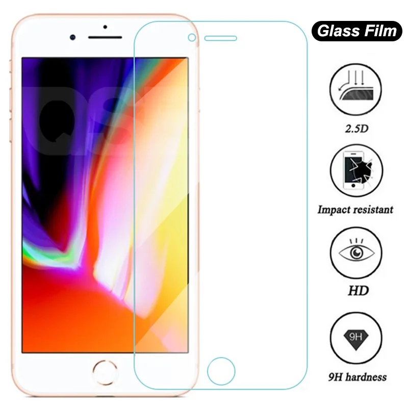 Закаленное стекло для iPhone Защита экрана 6 6S 7 8 Plus 5 5S SE 2020 12 Mini 11 Pro XS Max XR X защитное |