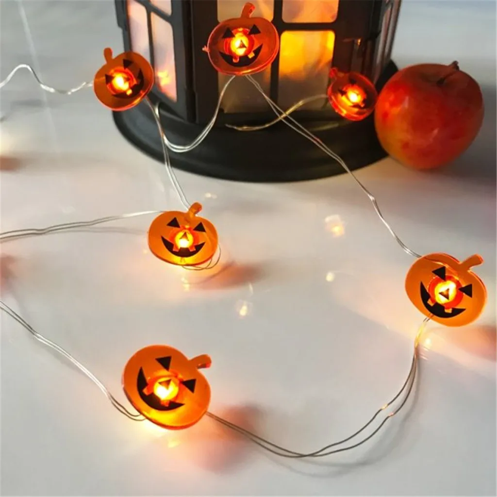

String Lights Halloween Decorative Lights String Bat Pumpkin Skull Led guirlande lumineuse led d90826