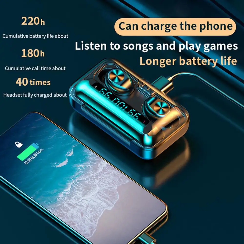 Беспроводные наушники 2020 Bluetooth 8d Touch TWS гарнитура музыкальные спортивные вкладыши