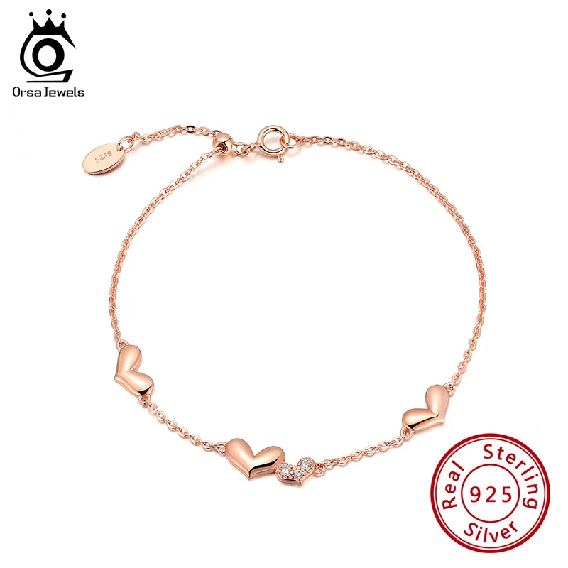 ORSA JEWELS итальянская искусственная Серебряная AAAA циркониевая форма сердца Модная