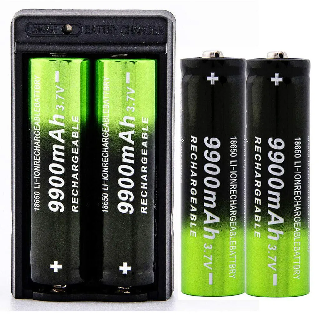 18650 3,7 V 9900mAh ионная аккумуляторная батарея 10 шт+ Проводная зарядка - Цвет: 2Pcs