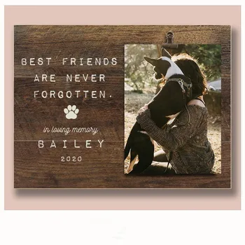 

personalized Pet memorial Photo Clip frame, custom Pet dog Loss Picture Frames, Sympathy gift, Best Friends are never forgotten