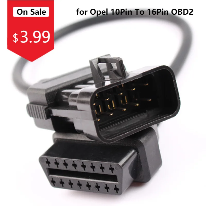Per Opel Obd Cavo Da 10Pin A Obd2 16Pin Per Opel Diagnostic Extension Cord Obd Obd Ii Diagnosi Adattatore Scanner Professionale