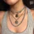 Новый Винтаж Boho Мода Многоуровневый Золото Серебро Цвет Человеческая Голова Монета Кулон Ожерелья Для женщин Толстая Цепь Ожерелье Ювелирные изделия