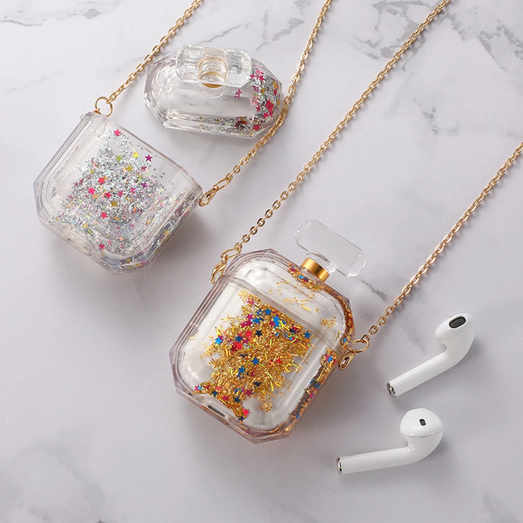Жидкий зыбучий песок флакон духов для AirPods Bluetooth беспроводной Чехол для гарнитуры