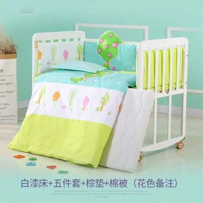 H1 Crib Solid Wood Without Paint Can Be Spliced Big Bed Baby BB Bed Multifunctional Children Bed Newborn Cradle Kids Furniture H1 Crib Solid Wood Without Paint Can Be Spliced Big Bed Baby BB Bed Multifunctional Children Bed Newborn Cradle Kids Furniture
