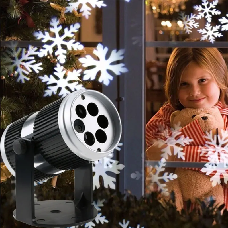 Водонепроницаемый Рождественский проектор, светильник s 3D, яркий светодиодный светильник с поворотом на 360 градусов для рождества, Нового года, вечерние, на открытом воздухе