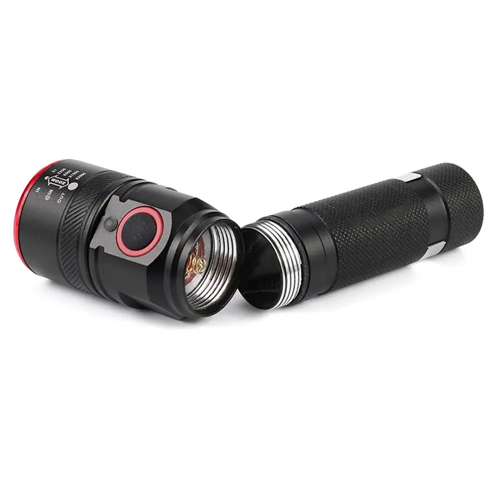 LED 3 Gear Glare T6 8000 Lumen Flashlight Outdoor Multifunction Aluminum Alloy Camping/Night Fishing/Hiking Zoomable Torch Light LED 3 Gear Glare T6 8000 Lumen Flashlight Outdoor Multifunction Aluminum Alloy Camping/Night Fishing/Hiking Zoomable Torch Light