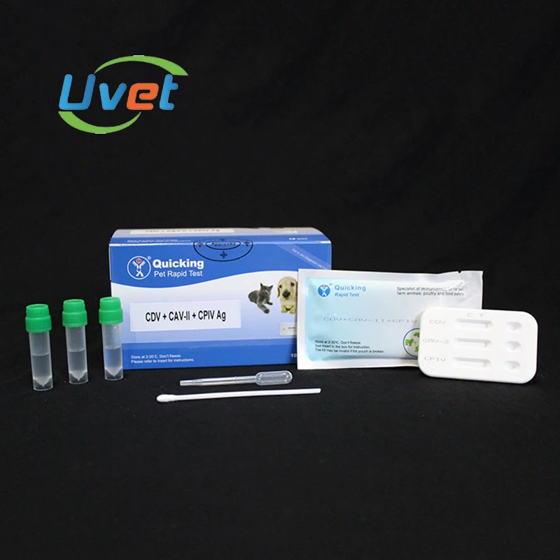 Тройной быстрый тест Uvet CDV CAV II CPIV Ag антиген вируса Canine Distemper adenoвирус Type