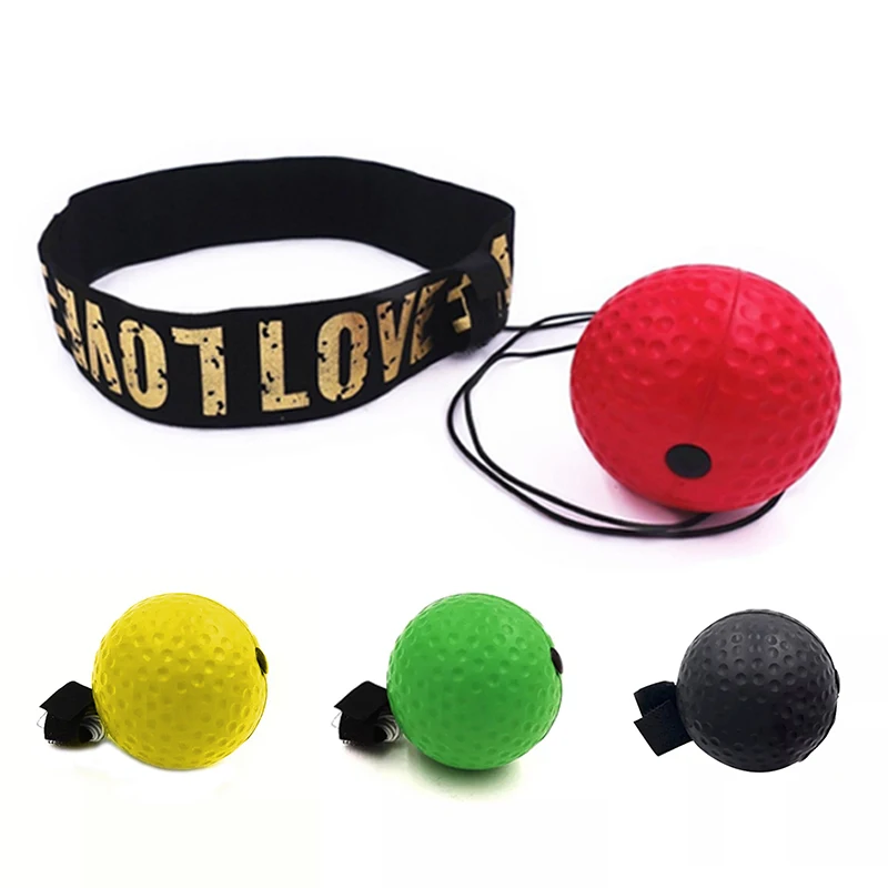 2 Set Boxing Ball Head-mounted PU Punch Speed Ball Elastic Headband Sanda MMA Training Hand Eye Reaction Home Fitness Equipment