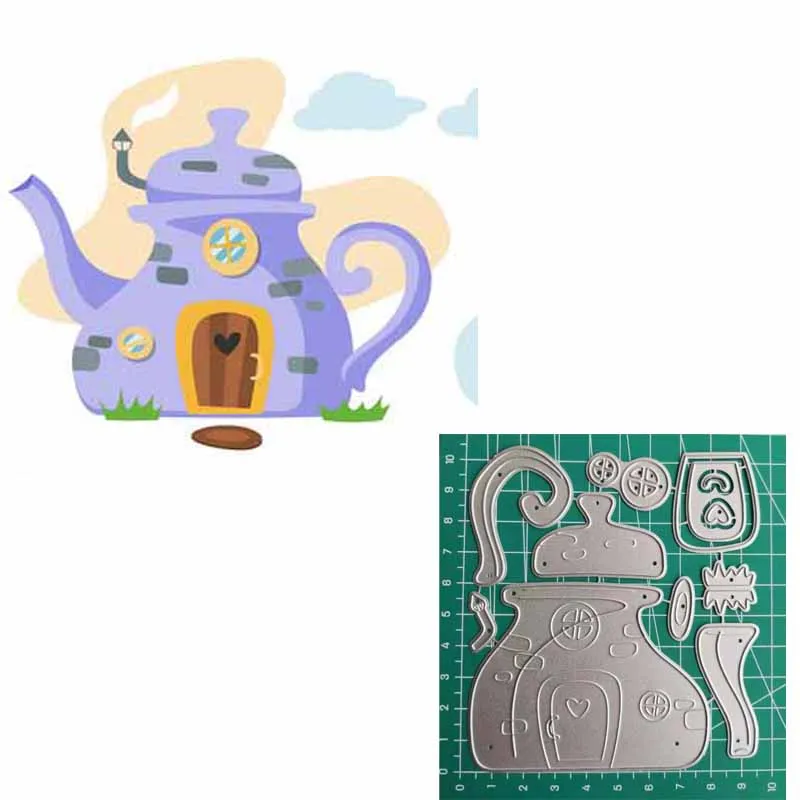 Рождество гном Дом Металлический Трафаретный вырубной штамп наслоения под