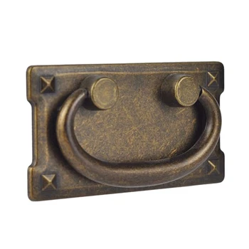 

New 4Pcs Vintage Antique Bronze Drawer Ring Pull Handles, Cabinet Door Furniture Handle Decoration