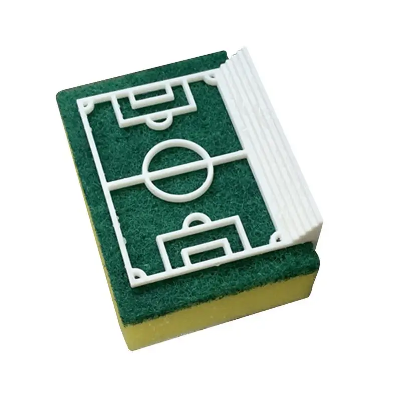 

2pcs Kitchen Accessories Football Field Design Drain Rack Sponge Scouring Pad for Home Restaurant