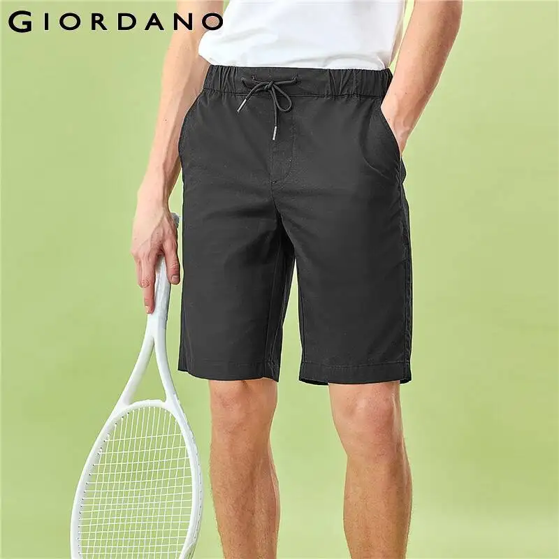 Giordano Men Shorts Thin Elastic Waistband Shorts Slant Pocket Soild Summer Breathable Bermuda Masculina 01100339 Giordano Men Shorts Thin Elastic Waistband Shorts Slant Pocket Soild Summer Breathable Bermuda Masculina 01100339
