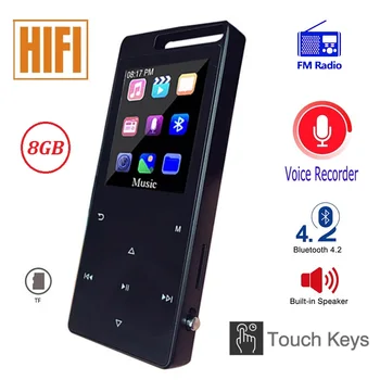 

Protable 8GB MP4 Player HD HIFI Music Reproductor MP4 Bluetooth Lossless Player Support Recording VideoTF Card With Speaker