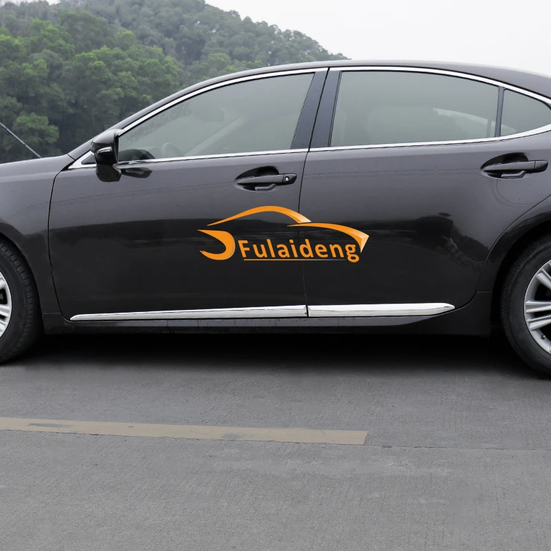 4 предмета в комплекте, для Lexus ES300/350 2013- ABS хромированные боковые тела рельефная Накладка для отделки автомобиля Средства для укладки волос
