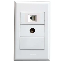 Настенная пластина с RJ11+ ТВ портами белый PSTN Телефон Cat3 модуль RJ-11 кабельная система услуги интегрированная проводка Работает