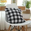 Buffalo Plaid Pillow Cover Cotton Cushion Cover Red Black plaid pillow cover Christmas Decorations For Home Xmas Gifts 2022 New ► Photo 3/6