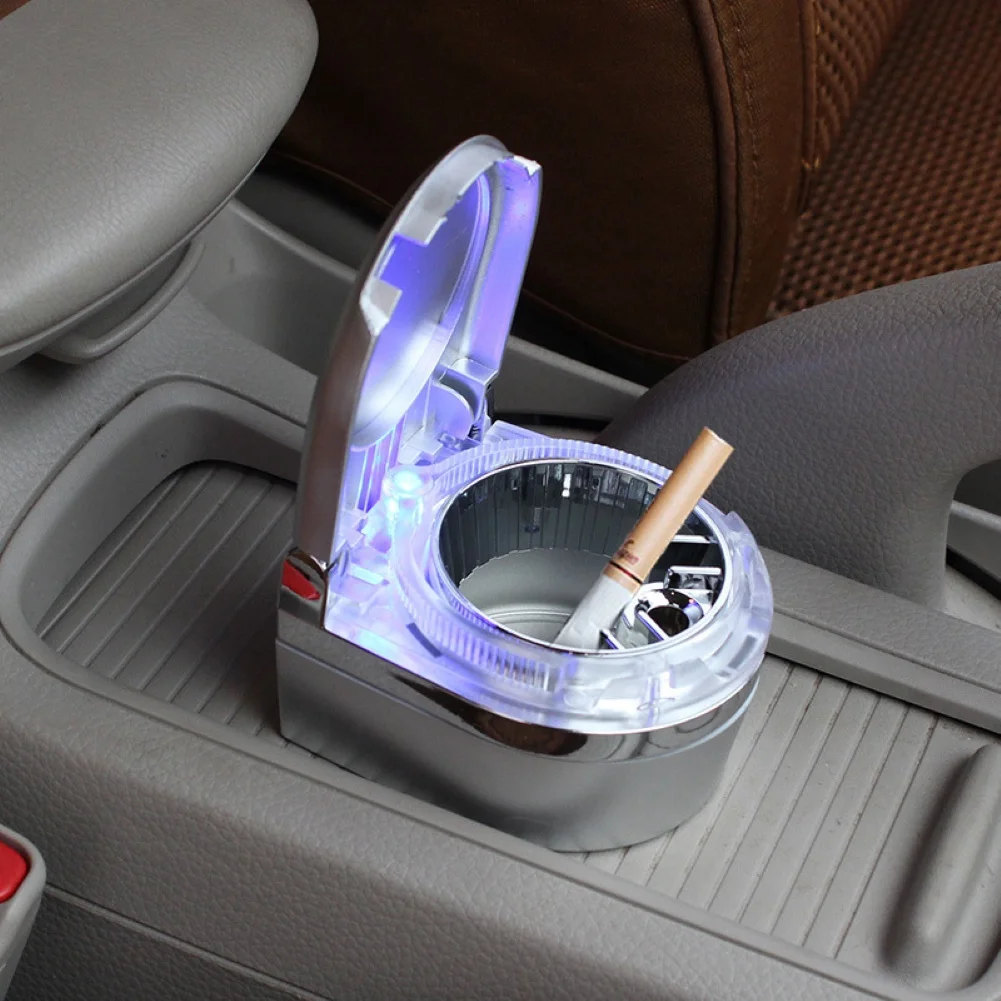 Detachable Car Vehicle Cigaret Ashtray Smoke Ash Holder Cup with LED Light Car Accessories Interior