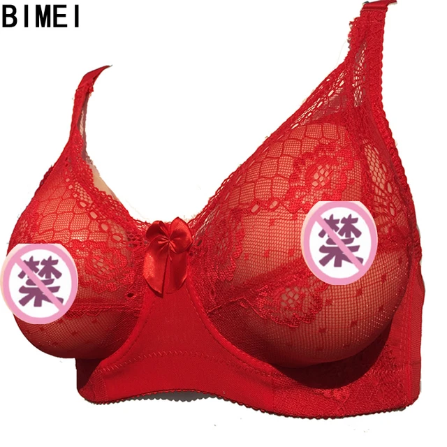 BIMEI See Through Bra CD Mastectomy Lingerie Bra Silicone Breast