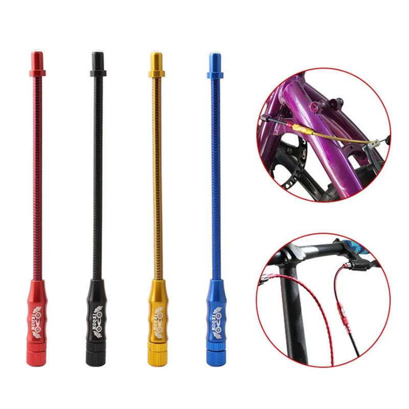 

1pair Bicycle Brake Cable V Braking Flexible Tube Folding Bike Adjustable V Brake Spring Elbow Wire Stainless Steel For MTB Road