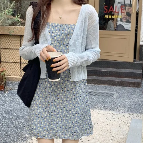Blue cardigan