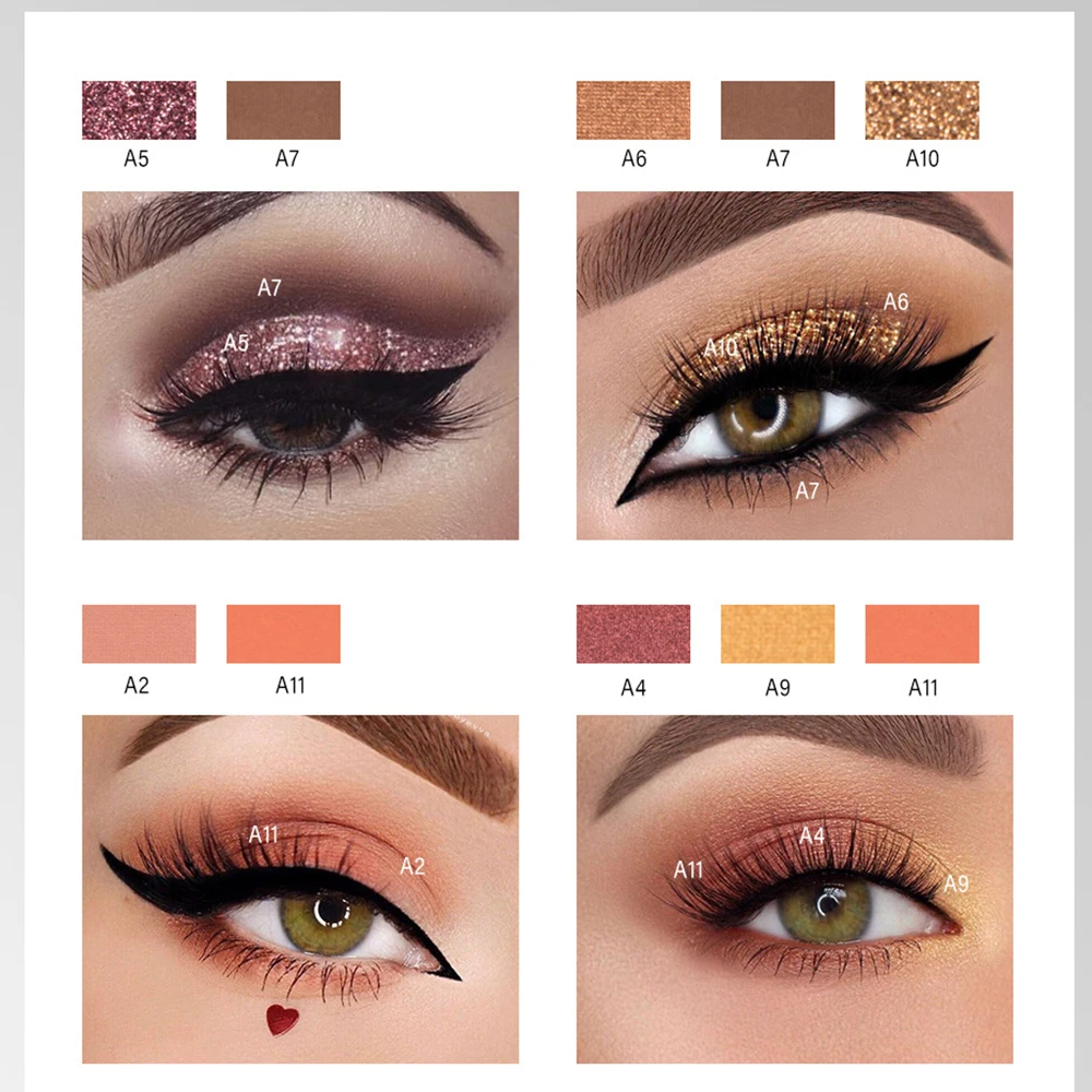 1Pc Beauty Makeup Brighten Glitter The Eye Gem Eye Shadow 12 Color Palette Pearlescent Matte Shimmer Eyeshadow