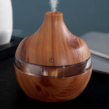 

Wood Grain Usb Air Freshener 300ml Aroma Humidifier Aromatherapy 7 Color Led Lights Electric Essential Oil Aroma Diffuser