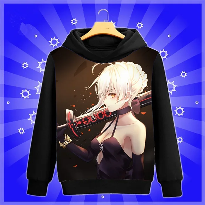 Крутая аниме-Толстовка Fate/stay night артурия Пендрагон фигурка Косплей Толстовка с капюшоном Весна Осень Мужчины Женщины пуловер пальто - Цвет: 28