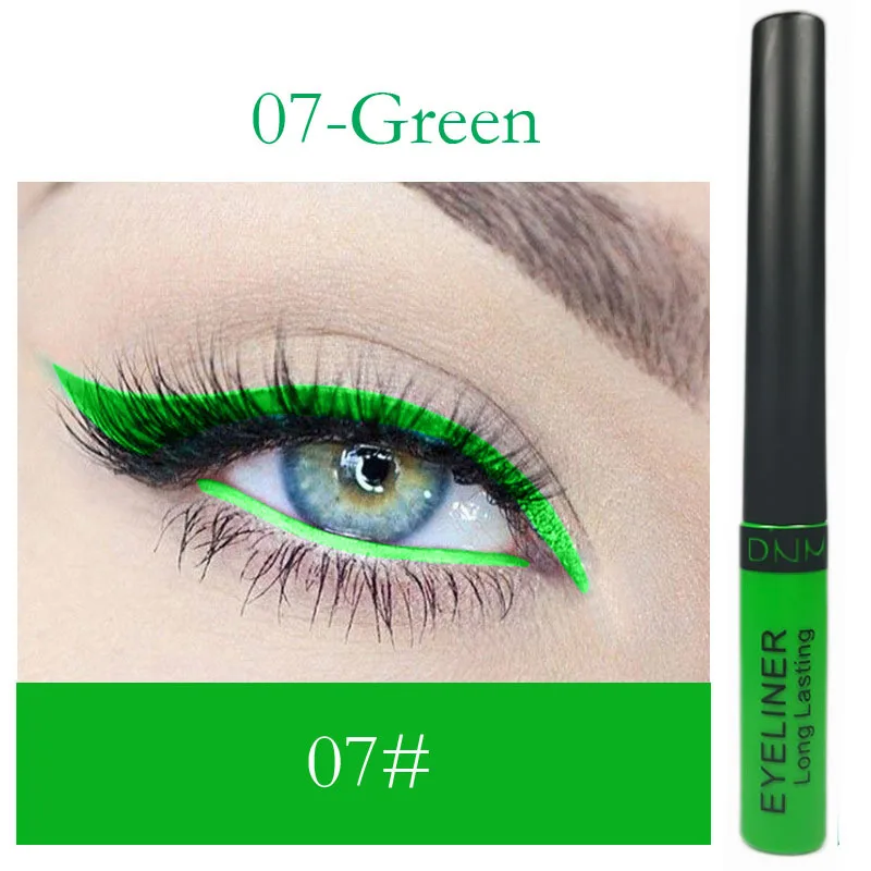 07 Green Матовая жидкая подводка для глаз, яркий цвет, Водостойкая Подводка для глаз, карандаш, стойкая белая подводка для глаз, карандаш для макияжа глаз TSLM1 - Цвет: 07 Green