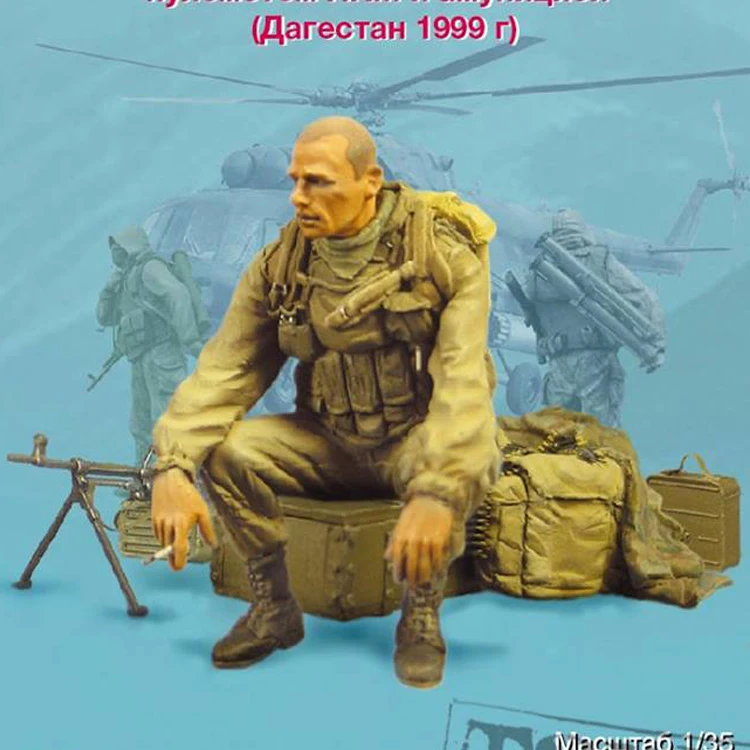 1/35 сборный Набор фигурок из смолы русский солдат с аксессуарами|Наборы для