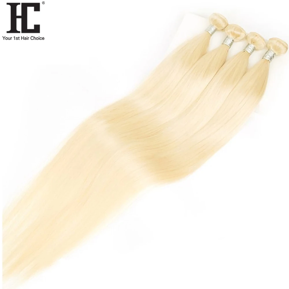 36 38 40 Inch Brazilian 613 Blonde Straight Long Human Hair Weave Bundles 1 / 3 / 4 Pcs Blonde Human Hair Extensions Remy
