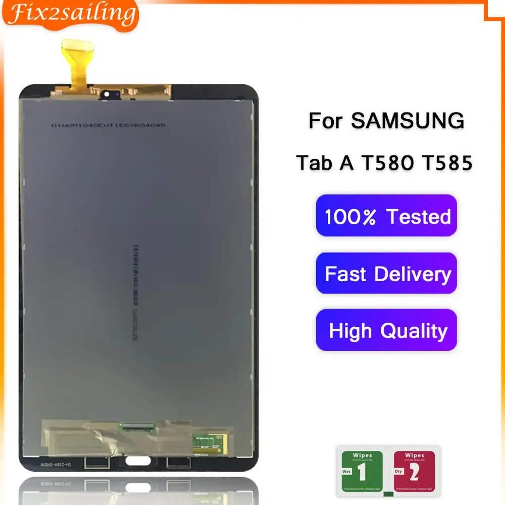 Touchscreen Digitizer mit Frei Werkzeuge Weiß YHX-OU Für Samsung Galaxy Tab A 2016 SM-T580 T585 T580 10.1 Reparatur und Ersatz LCD Display