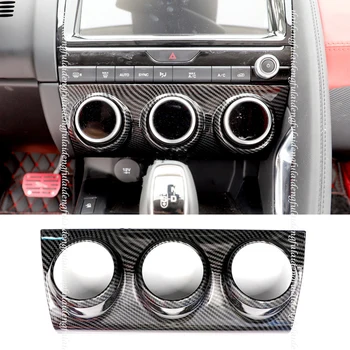 

For Jaguar E-PACE 2018-2020 Interior ABS Carbon Fiber A/C Volume Adjustment Cover Trim Car Accessories